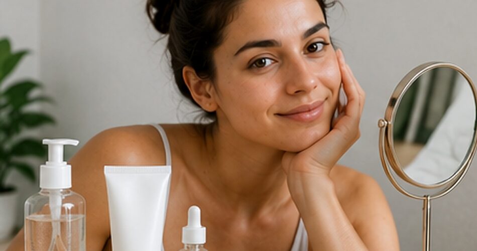 Rutina de skincare barata para piel grasa y acneica con productos básicos