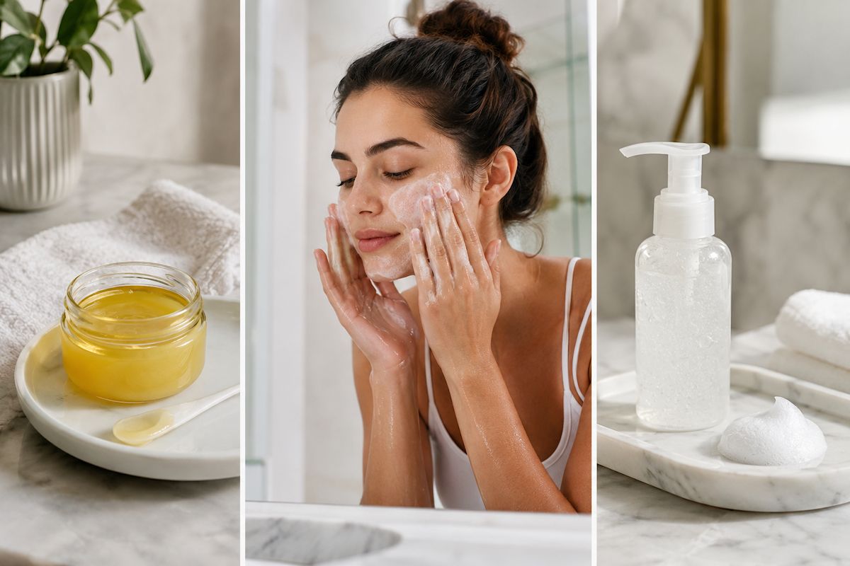 Aceite limpiador como primer paso de la doble limpieza facial