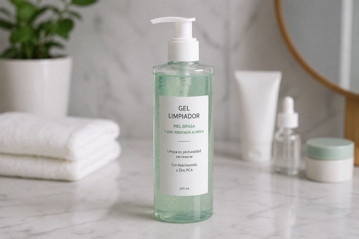 Gel limpiador skincare para piel grasa