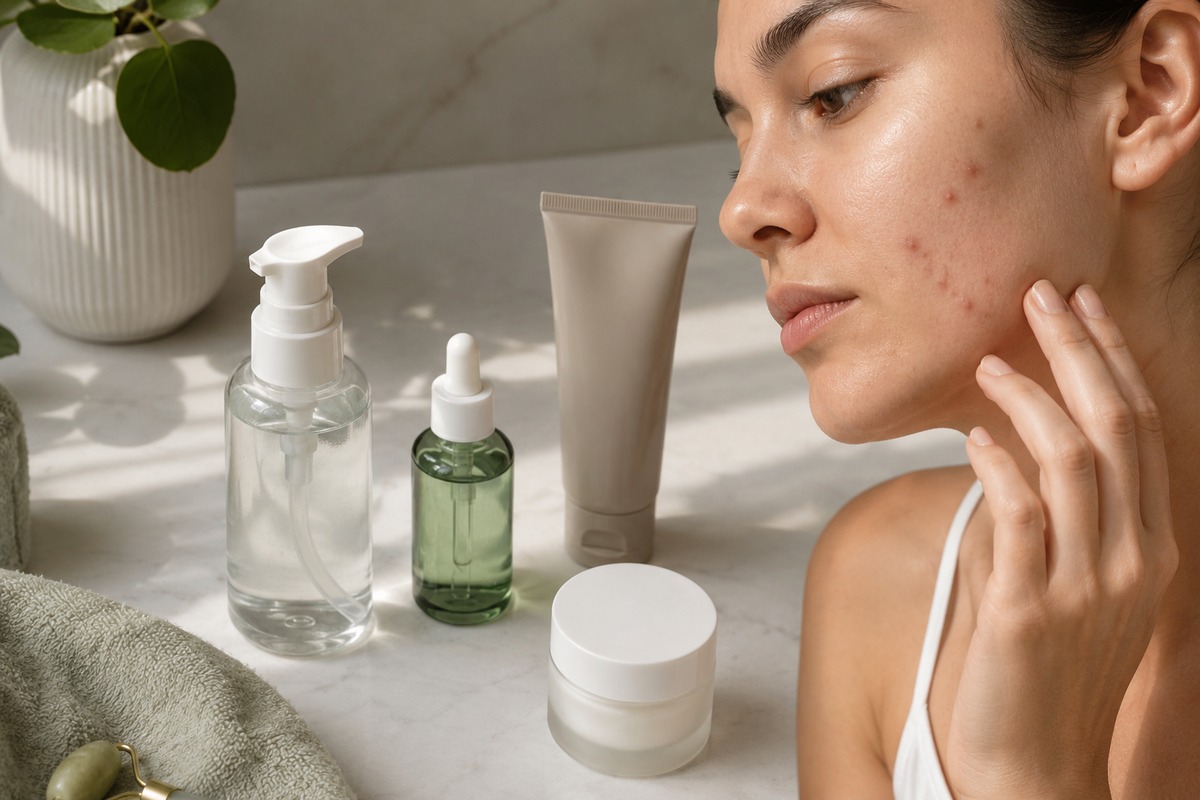 Productos para acné adulto y piel con granitos