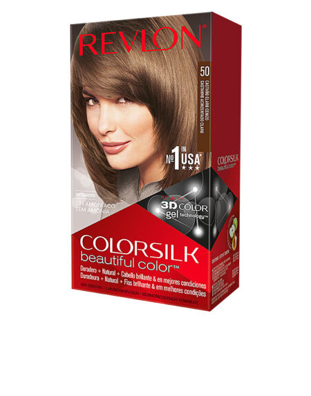 COLORSILK tinte #50-castaño claro cenizo by Revlon