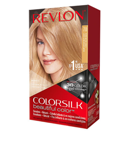 COLORSILK tinte #70-rubio medio ceniza by Revlon
