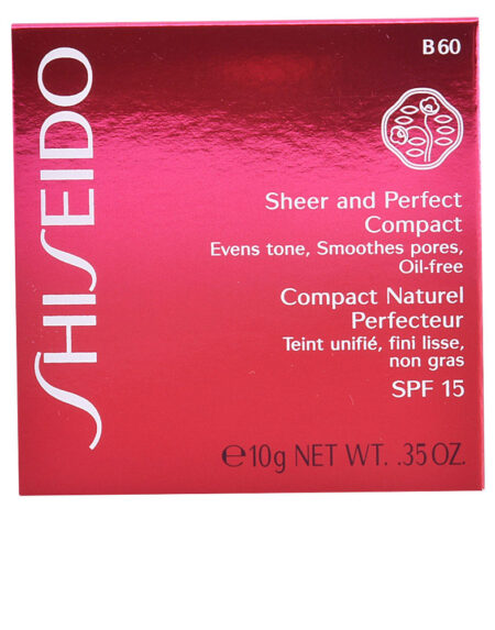 SHEER & PERFECT compact foundation SPF15 #B60-deep beige by Shiseido
