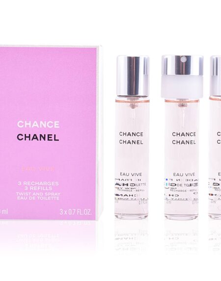 CHANCE EAU VIVE edt vaporizador twist & spray 3 refills x 20 ml by Chanel