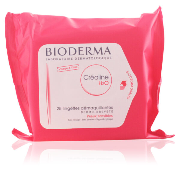 CREALINE H2O 25 lingettes démaquillantes peaux sensibles by Bioderma