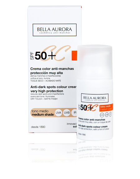 CC CREAM anti-manchas tono medio SPF50+ 30 ml by Bella Aurora