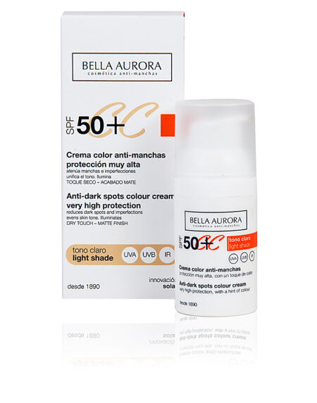 CC CREAM anti-manchas tono claro SPF50+ 30 ml by Bella Aurora