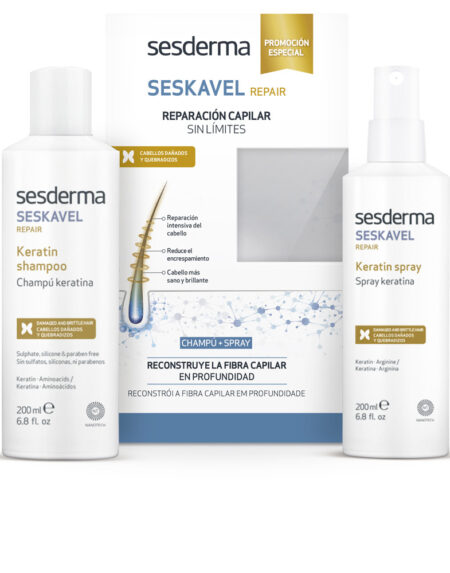 SESKAVEL REPAIR Champu KERATINA LOTE 2 pz by Sesderma