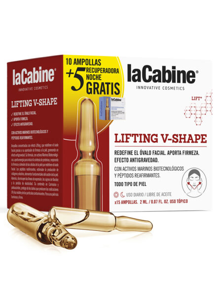 AMPOLLAS LIFTING V-SHAPE 10x2 ml + RECUPERADORA NOCHE 5x2ml by La Cabine