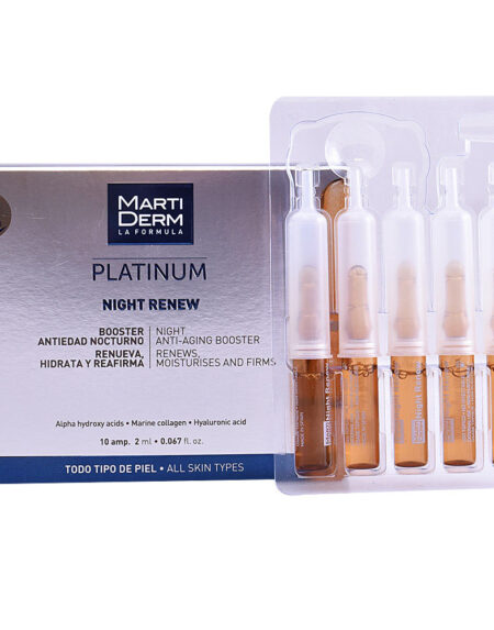 PLATINUM NIGHT RENEW ampoules 10 x 2 ml by Martiderm