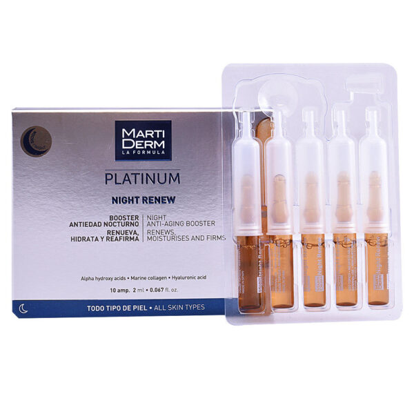 PLATINUM NIGHT RENEW ampoules 10 x 2 ml by Martiderm
